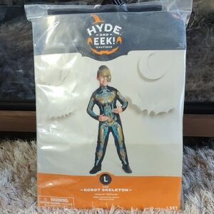 Hyde and Eek! Kids Futuristic Skeleton Costume - Black and Gold